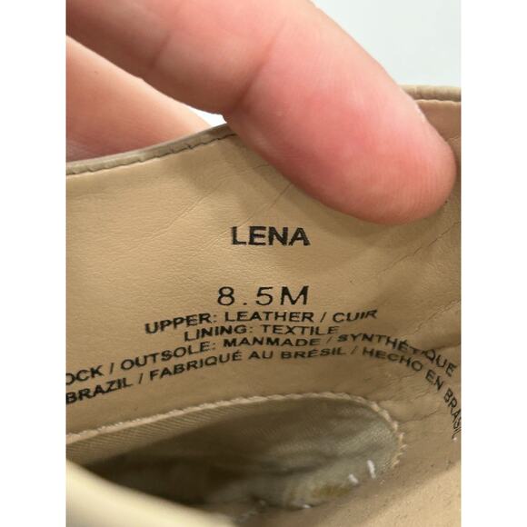 Matisse Lena Womens Beige Leather Round Toe Platform Chunky Mule Shoe Size 8.5M - Picture 12 of 14